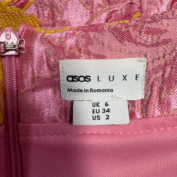 ASOS Pink and Yellow Floral Ruffle Mini Skirt - Picture 9 of 10